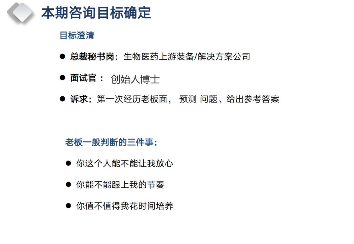 本期咨询目标确定